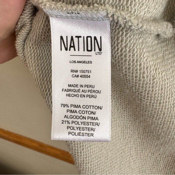 NATION • Short Sleeve V Neck Sweatshirt - Picture 4 of 4